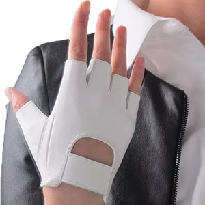 Genuine Leather Hot Sale High Quality Durable Women Half Palm <b>Pole</b> <b>Dancing</b> Gloves Non-Slip Performance Wear with Strap Gloves - Product Image 2