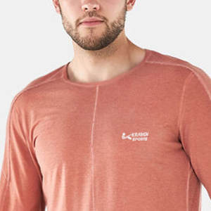 Camiseta de yoga para hombre, 100% poliéster, cuello redondo, ropa deportiva, venta al por mayor. - Product Image 6