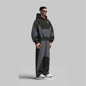 Chándal Oversize de Algodón con Paneles de Felpa para Hombre - Product Image 3
