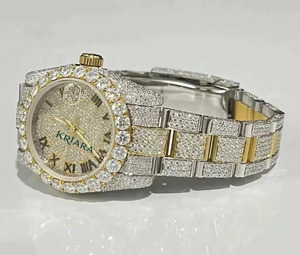 <b>Best</b> Selling Moissanite Diamond <b>Men's</b> Watch Luxury Timepiece with Stainless Steel Case for <b>Men's</b> Fashion Wear - Product Image 4