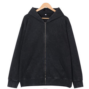 Sweat-shirt à capuche oversize pour homme en coton délavé, style streetwear vintage - Product Image 6