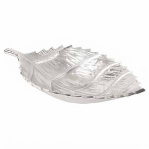 Custom Leaf Shape Aluminium <b>Metal</b> <b>Bowl</b> Table Centerpiece Platter Antique Silver Decorative <b>Bowl</b> For Home Hotel Event Decoration - Product Image 1