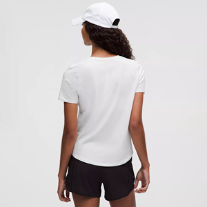 Camiseta de Manga Corta con Cuello en V para Mujer, Transpirable, Blanca, de Algodón Jersey, Informal, para Primavera/Verano, Corte Regular, Venta al Por Mayor - Product Image 2