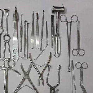 Juego de Instrumentos Quirúrgicos Ortopédicos Básicos de 25 Piezas de Azicon: Pinzas para Sujetar Huesos, Cinceles, Osteótomos, Elevadores, Retractores - Product Image 2