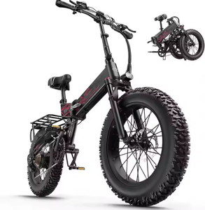 Folding Fat Tire Electric Bike 1000W 20 Inch Mountain <b>Ebike</b> <b>48V</b> 17.5Ah Lithium <b>Battery</b> Hydraulic Disc Brake - Product Image 1