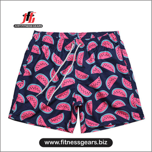 Shorts de bain pour hommes grande taille à séchage rapide en spandex/coton avec cordon de serrage élastique - Product Image 3