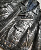 Blouson de motard en cuir véritable pour homme, tendance 2026, nouveau design, décontracté et élégant, avec fermeture éclair