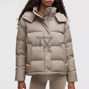 Veste matelassée respirante en toile pour femme avec coque en nylon, entièrement personnalisable et au design tendance - Product Image 1