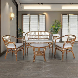 Juego de sala de estar de diseño de apartamento clásico FLADEO, silla de madera duradera y mesa de centro para hoteles y villas - Product Image 1