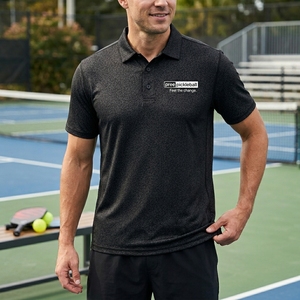 Camiseta de Pickleball para Hombre, Negra, Sólida, Absorbente de Humedad, Manga Corta, Corte Regular, Logotipo Personalizado, 100% Poliéster, Deportiva - Product Image 4