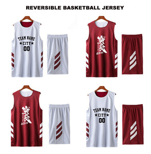 OEM Blank Latest Sublimation <b>Jersey</b> Basketball Print Color Red <b>Dresses</b> Plus Size Design Logo Custom Reversible Basketball <b>Jersey</b> - Product Image 5