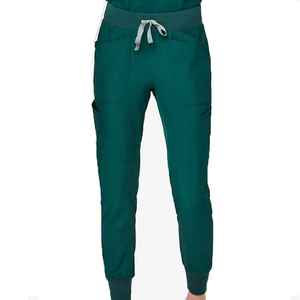 Pantalones estilo jogger médicos cómodos y sin costuras, cintura elástica, look moderno para el cuidado de la salud, uniforme de hospital unisex. - Product Image 2