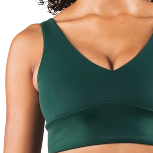 Sujetador deportivo sin costuras para mujer, con escote en V profundo, copas C y D, de alto soporte, para yoga, gimnasio, entrenamiento, elástico, moldeador, cómodo, top deportivo. - Product Image 6