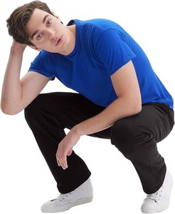 Pantalon de survêtement noir premium pour homme, coupe droite, taille élastique, taille mi-haute, décontracté et sportif - Product Image 3