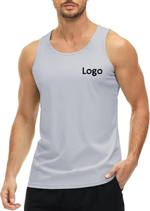 Sleeveless Muscle Tee Mens Fitness Running Gym <b>Vests</b> <b>Stringer</b> Tank Top Undershirt Breathable Sporty 100% Polyester Gym Wear - Product Image 4