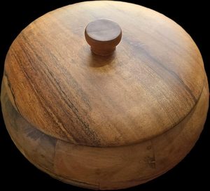 Eco Friendly Wooden Chapati <b>Box</b> Hotpot Roti Storage <b>Container</b> Traditional Handcrafted Kitchen Serving Food Warm Keeper <b>Box</b> - Product Image 5