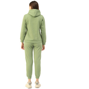 Ensemble de survêtement décontracté élégant pour femme, sweat à capuche et pantalon de jogging en mélange de coton doux, tenue 2 pièces pour la mode en plein air - Product Image 4