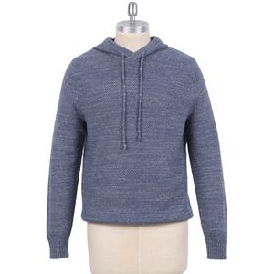 Customized Men's <b>Merino</b> <b>Wool</b> Knitted Print Pattern <b>Hoodie</b> Pullover Long Sleeve with Lining Breathable Eco-Friendly Autumn Wear - Product Image 1
