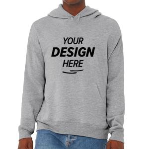 เสื้อฮู้ดดี้โอเวอร์ไซส์ปักโลโก้ตามสั่งสำหรับผู้ชาย ผ้าหนานุ่ม สีเทาเฮเธอร์ ทรงหลวม ไหล่ตก เสื้อพูลโอเวอร์ผ้าฟลีซ สไตล์สตรีทแวร์ - Product Image 2
