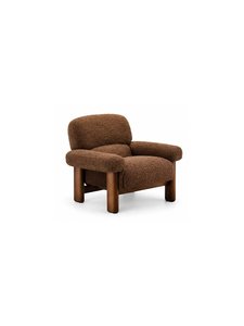 Sillón Moderno Tapizado con Patas de Madera, Respaldo Sólido, Diseño de Mediados de Siglo para Sala de Estar, Muebles para el Hogar - Product Image 2