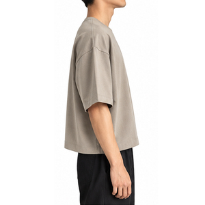 เสื้อยืดทรงบ็อกซี่ผู้หญิง ผ้าคอตตอนหนานุ่ม แขนสั้น สไตล์ลำลอง ขายส่ง รับผลิตแบบ OEM ODM แบรนด์ส่วนตัว เสื้อผ้าทรงบ็อกซี่ - Product Image 6
