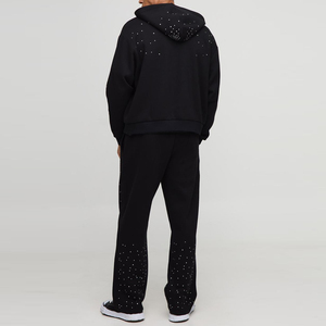 Chándal Personalizado con Pedrería, OEM ODM, Alta Calidad, Precio de Fábrica, Elegante, Cómodo, Duradero, Transpirable, Ecológico, Diseño 2 en 1 - Product Image 3