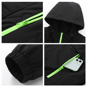 Chaqueta Safari Bordada Informal de Invierno para Hombre de SELF INDUSTRIES |   Sudadera Ligera Transpirable de Lana/Poliéster con Cierre de Cremallera de un Cuarto - Product Image 2