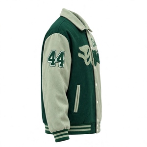 New Arrival <b>Men</b> Baseball <b>Jacket</b> Letter Embroidery Stand Collar Riding Coat Couples Style Leather <b>Jacket</b> Anti Stab <b>Thin</b> Polyester - Product Image 3