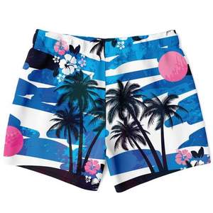 Shorts de Baño para Hombre con Estampado Tropical, Cintura Elástica, Secado Rápido, Casuales, Ligeros, de Malla, para Verano - Product Image 5