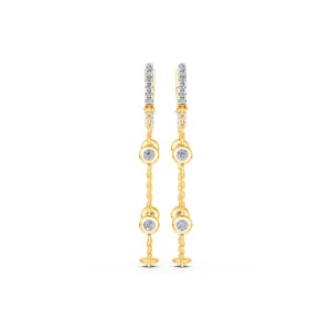 Boucles d'oreilles en or massif 14K 9K 10K 18K avec diamants de laboratoire certifiés IGI, fabricant de bijoux fins éthiques RJC ODM OEM, vente en gros EA501912 - Product Image 2