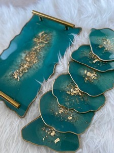 Bandeja de Servir de Resina de Alta Gama con Acabado Elegante, Ideal para Decoración del Hogar, Cenas y Eventos Especiales - Product Image 5