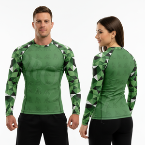 Camisetas Interiores de Compresión de Color Liso, de Secado Rápido y Transpirables, con Diseño de Logotipo Personalizado, Venta Caliente, Precio de Fábrica Económico, Rash Guard - Product Image 3