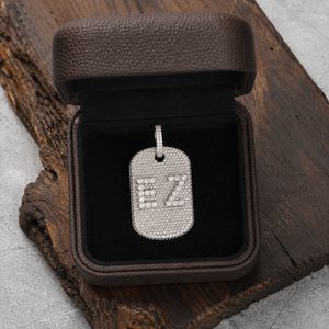 Collar con Colgante de Letra Personalizado con Incrustaciones de Moissanita, Joyería Hip Hop al por Mayor, Colgante para Hombre - Product Image 5