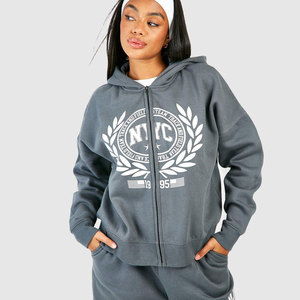 Conjuntos Deportivos de Dos Piezas para Mujer, Personalizados OEM, de Algodón Estampado, con Pantalones Acampanados de Felpa Francesa, para Invierno - Product Image 5