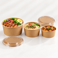 Assiettes et bols en papier de riz jetables personnalisés de 30 oz et 32 oz, grands contenants d'emballage alimentaire de qualité alimentaire pour la restauration à emporter