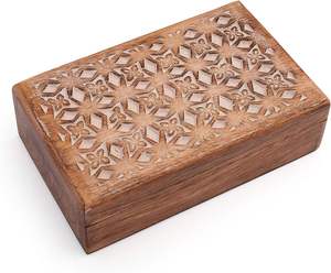 Boîte à souvenirs personnalisable en bois de manguier gravé motif Arbre de Vie, faite à la main, écologique, organisateur de bijoux, cadeau pour homme, collection universelle internationale - Product Image 6