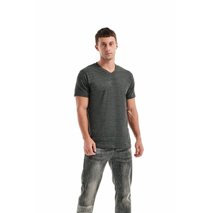 Summer Fashion Clothes Men 180 Gsm Cotton t Shirt Under Custom <b>Cheap</b> V-neck Short Sleeve <b>Light</b> Weight Wholesale V-neck t Shirt - Product Image 3