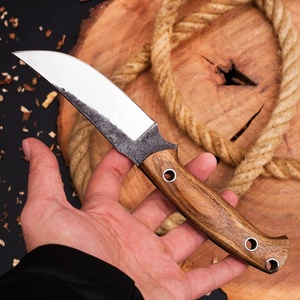 Couteau de chasse artisanal en acier au carbone A&M Enterprises avec manche en bois et lame noire finitionnée, couteaux de chasse en gros pour la survie - Product Image 6