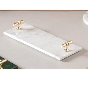 ถาดเสิร์ฟหินอ่อนสีขาวสไตล์โมเดิร์น งานแฮนด์เมด คุณภาพพรีเมียม ผลิตในอินเดียโดยโรงงาน HOFZ ผู้จัดจำหน่ายขายส่งที่ดีที่สุด - Product Image 2