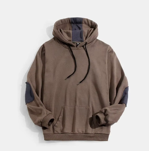 Sweat-shirt à capuche surdimensionné pour homme avec poche, en tissu polaire écologique polyester/coton, motif lettres, pour tenue décontractée d'automne - Product Image 1