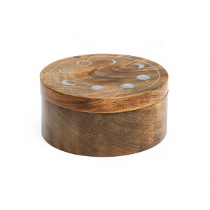 Caja de Madera Hecha a Mano para Chapati con Organizador de Especias, Utensilio de Cocina Tradicional, Contenedor para Roti con Tarro para Especias - Product Image 2