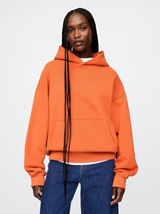 New Arrival Men's Oversized Pullover Zipper-Up Hoodie Polyester/Cotton Terry Fabric 440g Customizable Anti-Wrinkle Breathable - Product Image 5