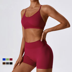 Conjunto de Yoga para mujer, ropa de gimnasio para entrenamiento, conjunto de Yoga transpirable para mujer, conjuntos de Yoga de nailon para adultos - Product Image 5