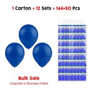 Confezione media 1.5g 12x50 pz palloncini festa in lattice blu 25cm per compleanni matrimoni ed eventi - Product Image 3
