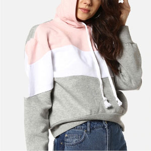 Nuevas sudaderas con capucha de forro polar para mujer, con hombros caídos, logotipo personalizado, lavado ácido y bordado 3D en el cuello con capucha. - Product Image 2