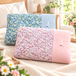 Handmade Modern Korean <b>Memory</b> Foam Cervical <b>Pillow</b> 100% Cotton Cover Ergonomic Neck Support Contour Design for Comfortable Sleep - Product Image 1