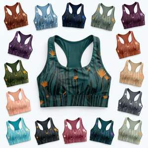 ผู้ผลิตเสื้อผ้าออกกำลังกาย ขายส่ง สปอร์ตบราแบบ Racerback ระบายอากาศได้ดี แห้งเร็ว ผ้าสแปนเด็กซ์ สำหรับออกกำลังกาย - Product Image 1