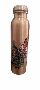 Botella de Agua de Cobre Puro de 1000 ml FAIZA CRAFT, Ecológica, Reutilizable, Diseño Moderno, Beneficios para la Salud Ayurvédica de la India, Pulida - Product Image 5