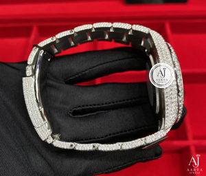 Montre analogique mécanique Miyota en acier inoxydable avec cadran en cristal, bracelet doré, style bijou, cadeau et accessoire de mode pour femme - Product Image 3