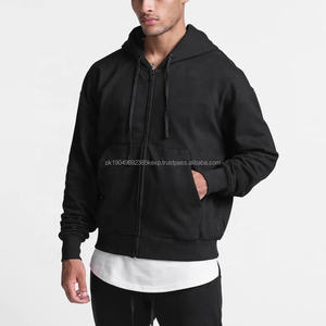 Sweat à capuche polaire zippé imprimé avec logo personnalisé DEC pour hommes veste d'hiver avec cordon de serrage brodé sweat-shirt à capuche Oem vierge - Product Image 1
